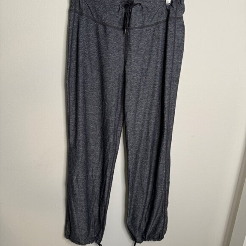 Lululemon Women's 12 Heathered Gray Drawstring Lounge Pants Joggers Athletic